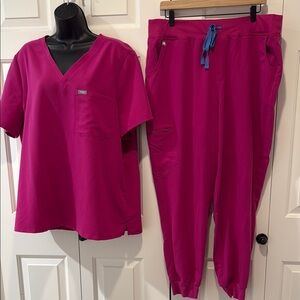Figs scrub set Raspberry Sorbet size XXL / 2X
